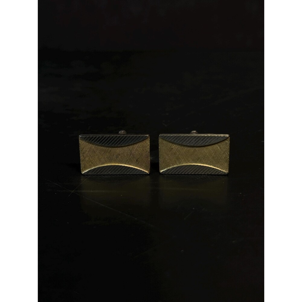 Vintage ROWI Rodi Wienenberger Gold Silver Modernist Cufflinks Germany